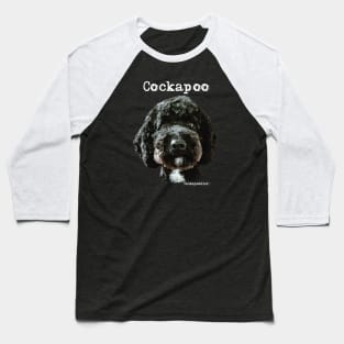 Black and White Cockapoo / Spoodle and Doodle Dog Baseball T-Shirt